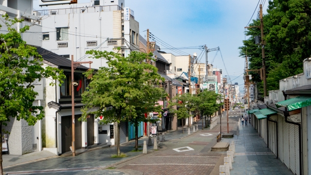 산조 도리 상점가 거리 풍경 또는 나카타니도우
